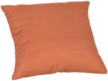 Reversible Square Throw Pillow 20x20 Inches Coral Orange