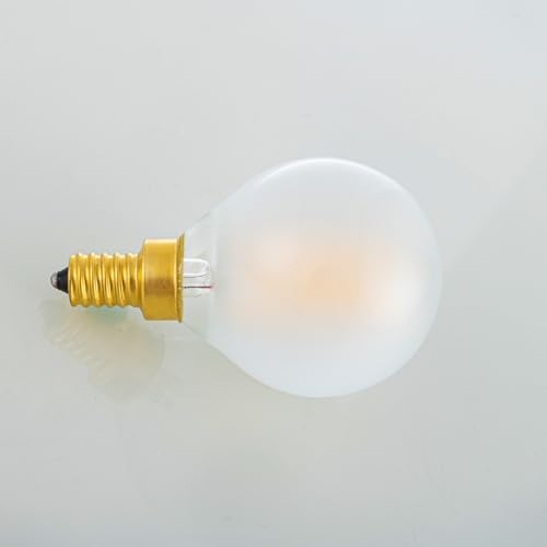 Sunaiony E12 Globe LED Bulbs 2W 6 Pack Warm White Frosted Glass
