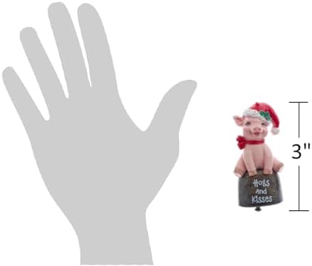 The Bridge Collection Cow And Pig Farm Bell Ornaments Set of 2