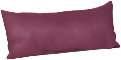 TRP Rectangle Lumbar Throw Pillow with Insert Purple Burgundy