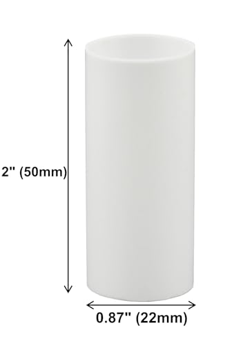 Creative Hobbies 2 Inch White Plastic Candle Covers Set of 6