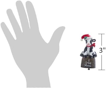 The Bridge Collection Cow And Pig Farm Bell Ornaments Set of 2
