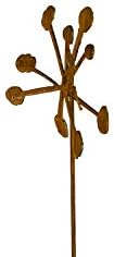 Rusty Metal Flowers Garden Art 9-Piece Set