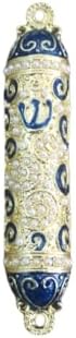 Yaliland Mezuzah with Scroll and Brass Case