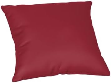 TRP Reversible Square Throw Pillow 18x18 Deep Red Maroon 1