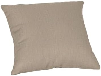TRP Reversible Square Throw Pillow 20x20 Inch Ash Light Brown All Weather Cushion
