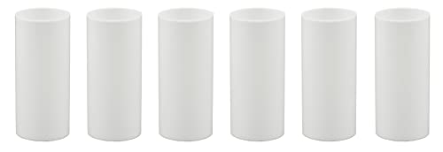 Creative Hobbies 2 Inch White Plastic Candle Covers Set of 6