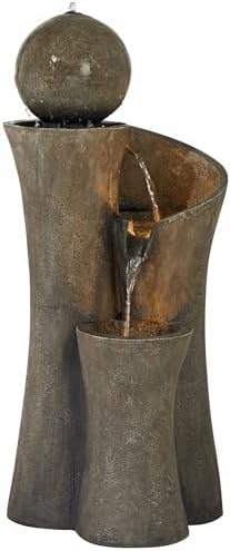 John Timberland Sphere Curve 39 12 High Indoor Outdoor Fountain