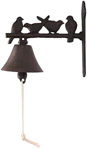 BRASSTAR Rustic Cast Iron Door Bell Four Birds Decor