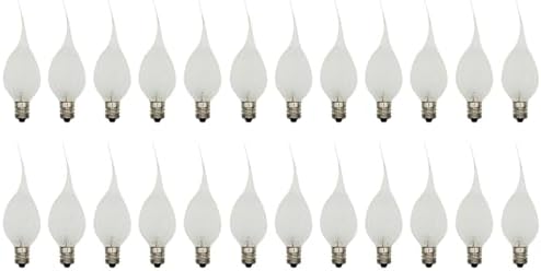 Creative Hobbies 5 Watt Silicone Dipped Candle Lamp Bulbs - Box of 24
