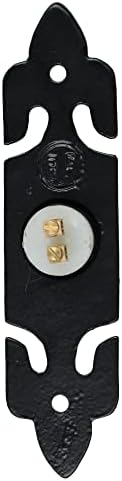 SKANDH Fleur Iron Doorbell Push Button Antique Black
