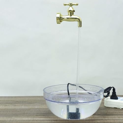Golden Floating Tap Water Fountain for Outdoor Decor
