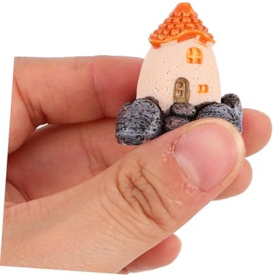 3pcs Resin Fairy House Miniature Statues for Garden Decor