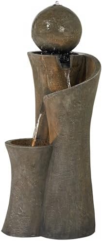 John Timberland Sphere Curve 39 12 High Indoor Outdoor Fountain