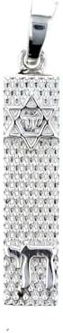 Sterling Silver Mezuzah Pendant for Home Dcor