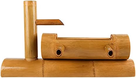 Yellow 35cm Hand-Made Bamboo Fountain Pump for Zen Garden