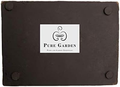 Pure Garden Tabletop Water Fountain - Sitting Buddha Statue by Stone Wall Waterfall