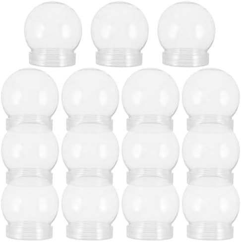BESTOYARD 15 Pack Clear Snow Globes DIY Decoration Kit