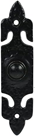 SKANDH Fleur Iron Doorbell Push Button Antique Black