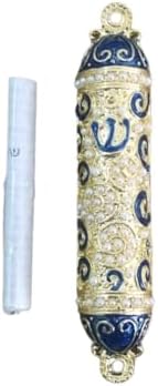 Yaliland Mezuzah with Scroll and Brass Case