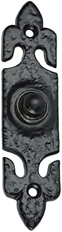 SKANDH Fleur Iron Doorbell Push Button Antique Black