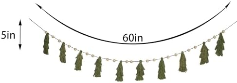 Boho Pastel Tassel Garland for Holiday Decor