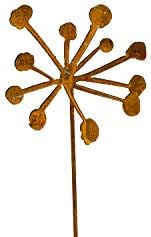 Rusty Metal Flowers Garden Art 9-Piece Set