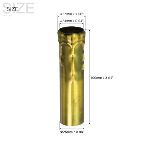 MECCANIXITY Candle Socket Covers Gold Bronze Pack of 6