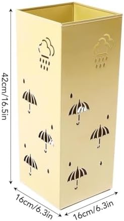 Gold Metal Umbrella Stand with Hollow Clouds Design