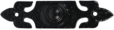 SKANDH Fleur Iron Doorbell Push Button Antique Black