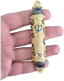 Yaliland Mezuzah with Scroll and Brass Case
