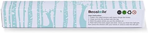 Decalmile Watercolor Blue Flower Branch Wall Decals