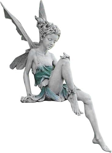 White Angel Garden Statue 9 Inch Outdoor Decor