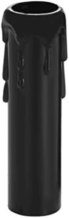 Skelang 24 Pcs 4 Inch Tall Candle Socket Covers Black