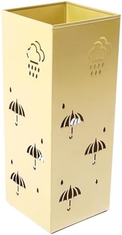 Gold Metal Umbrella Stand with Hollow Clouds Design