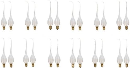Creative Hobbies 5 Watt Silicone Dipped Candle Lamp Bulbs - Box of 24