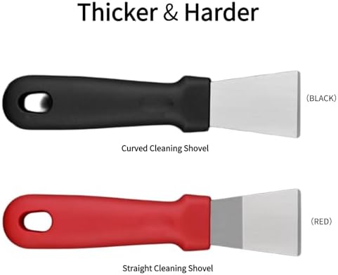 2Pcs Stainless Steel Scraper Set with Anti-Slip Handles