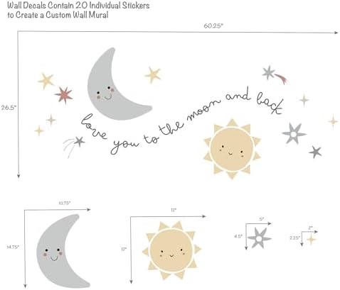 Bedtime Originals Little Star Celestial Moon Stars Wall Decal