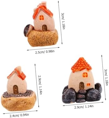 IMIKEYA 6pcs Miniature Resin House Decor for Fairy Gardens