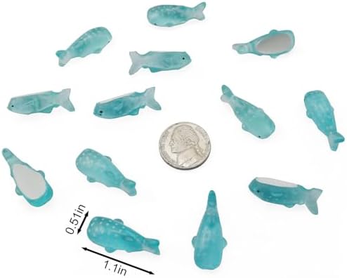 XGNG 50PCS Mini Resin Whale Sculptures for DIY Garden