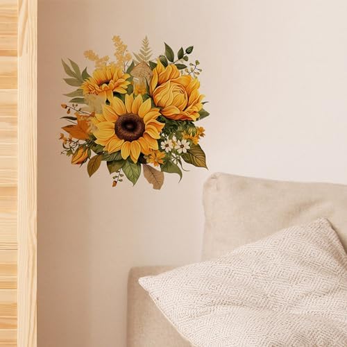 Sunflower Wall Decor Pack of 3 - 114x114 Inch