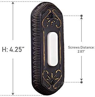 Craftmade Designer Lighted Doorbell LED Push Button in Antique Bronze