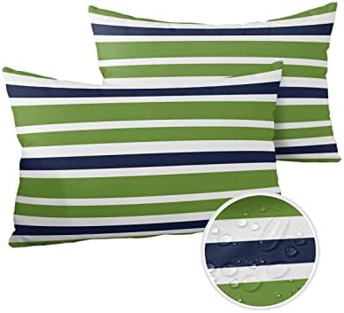 Outdoor Waterproof Lumbar Throw Pillow Covers Set of 2