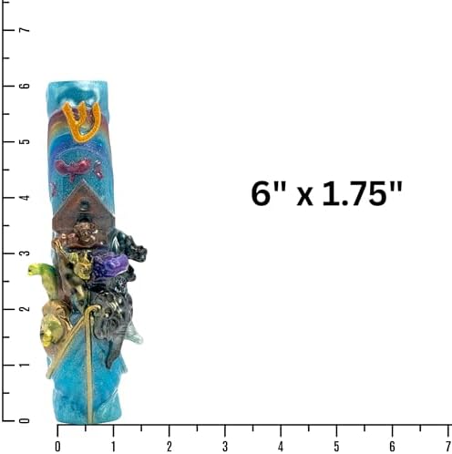 Handmade Noahs Ark Mezuzah Case for Jewish Boys and Girls Room