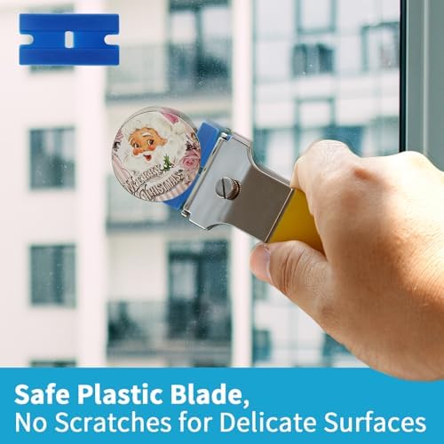 2 Pack Razor Blade Scraper with 10 Metal 10 Plastic Blades