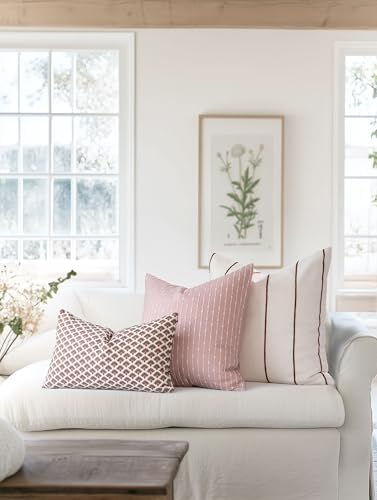 Crumbs Home Modern Farmhouse Fall Linen Throw Pillow Cover