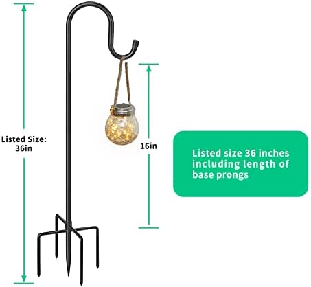 5-Prong Shepherd Hooks 36 Inch Heavy Duty Outdoor