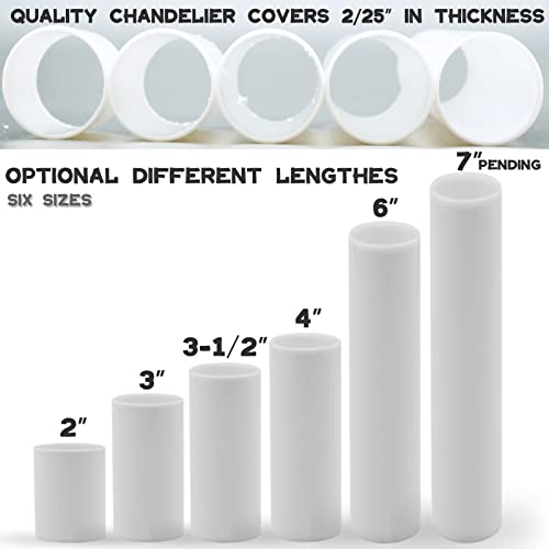 GooChan 35-Inch White Candle Cover Sleeves Set of 12