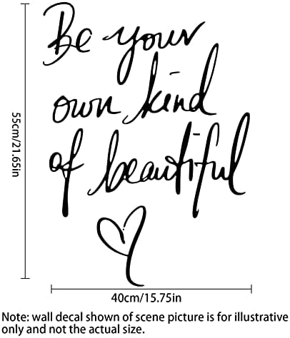 Inspirational Vinyl Wall Decals with Be Your Own Kind of Beautiful Quote