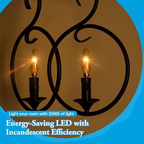 Amber Candelabra Bulb 25W Equivalent 6 Pack